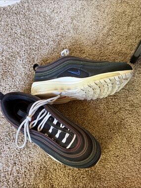 Nike Women’s Air Max 97 Sneakers - Black with Multicolor Stitching